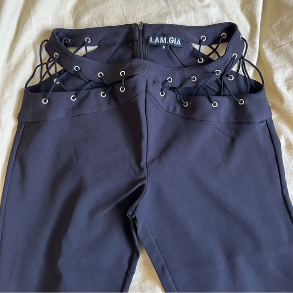 I AM GIA women’s black lace up trousers size S - Picture 3 of 5